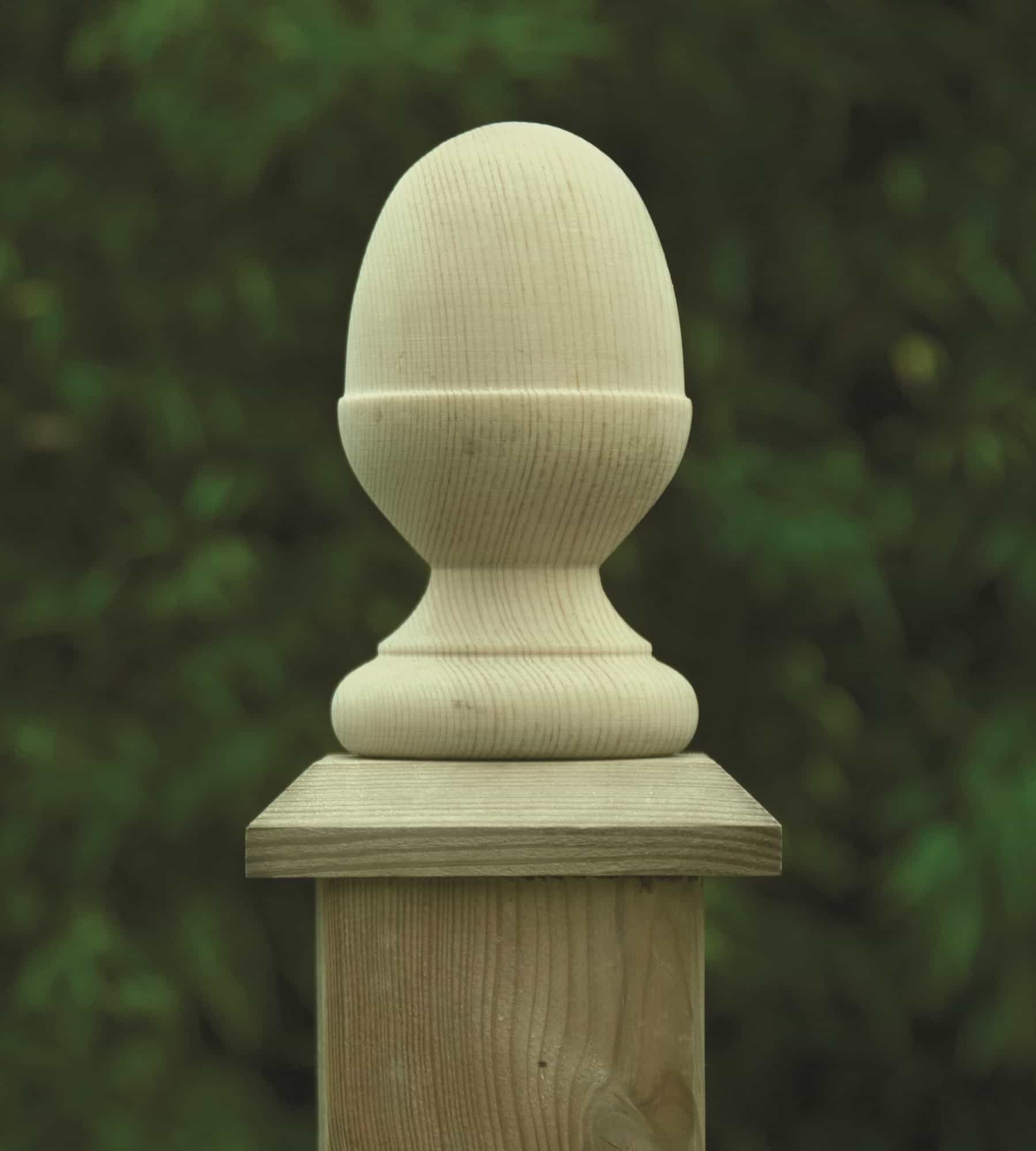 Wooden Acorn Finial s - Duncombe Sawmill, local and UK delivery from