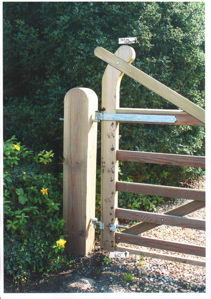 round topped gate post