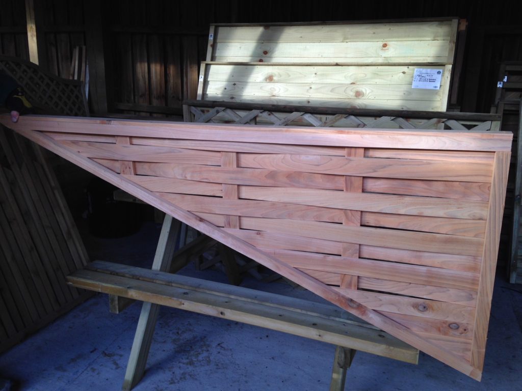 shaped fence panel