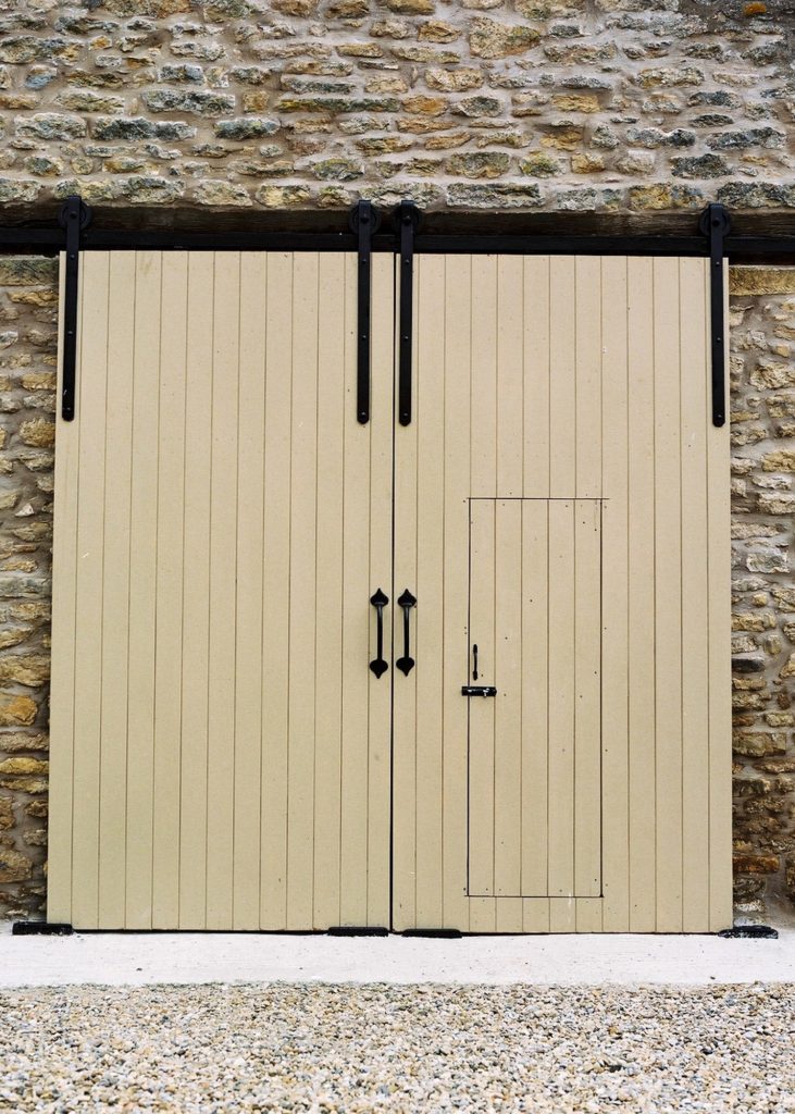 Door with inset door