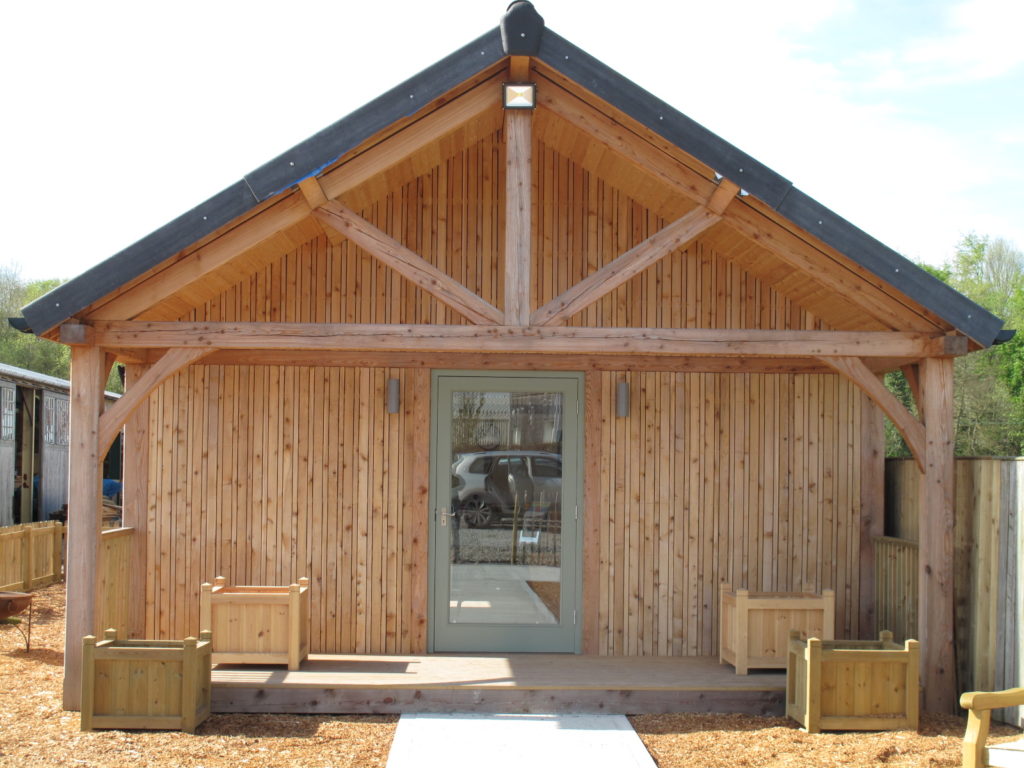 Duncombe Sawmill Offices are made from larch timber frame
