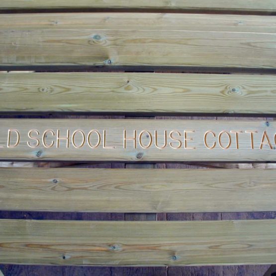 inscribed picnic table