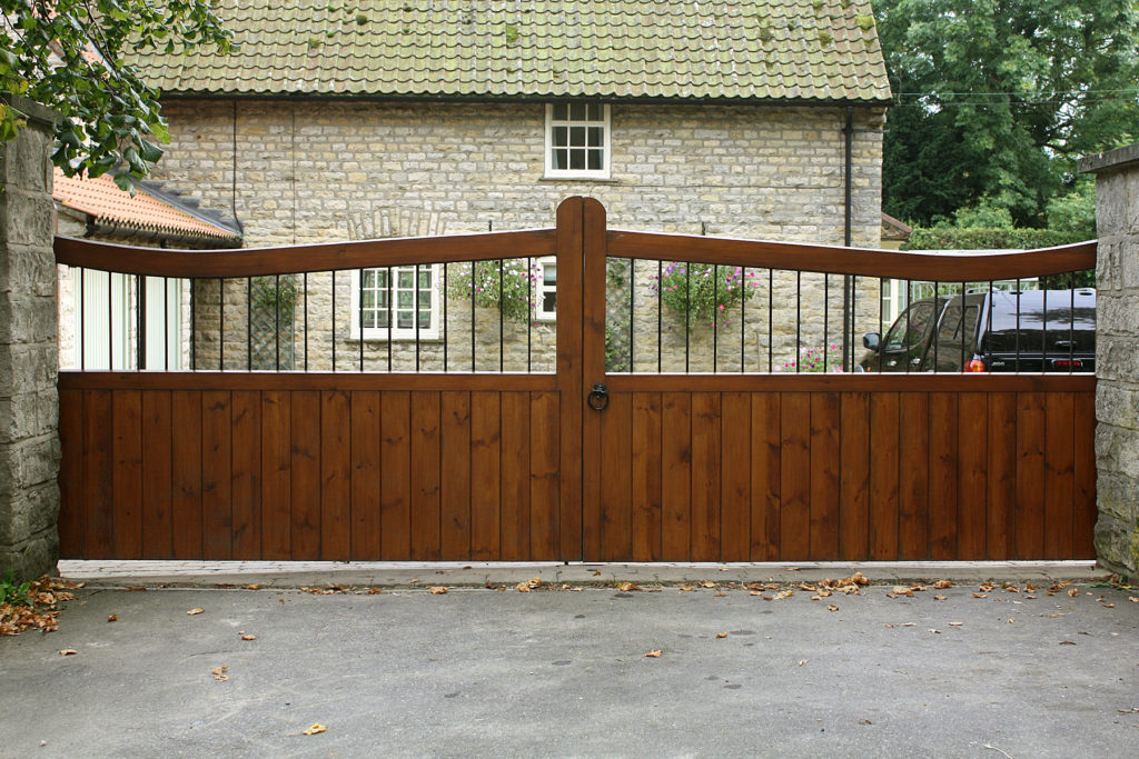 Wooden and metal gates