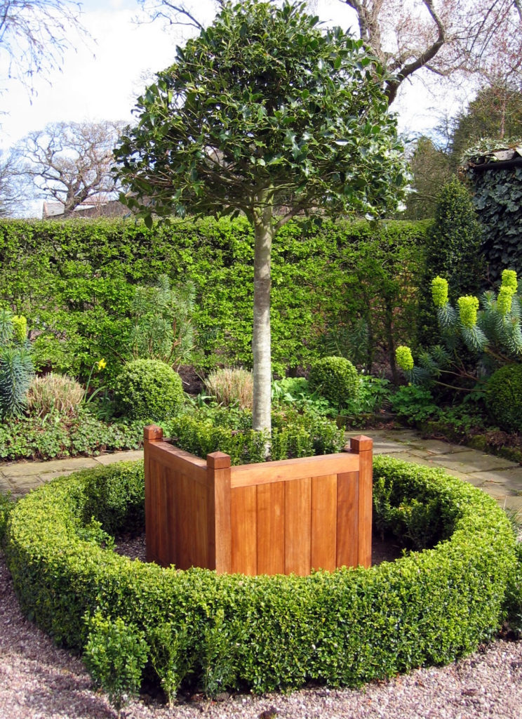 hardwood garden planter
