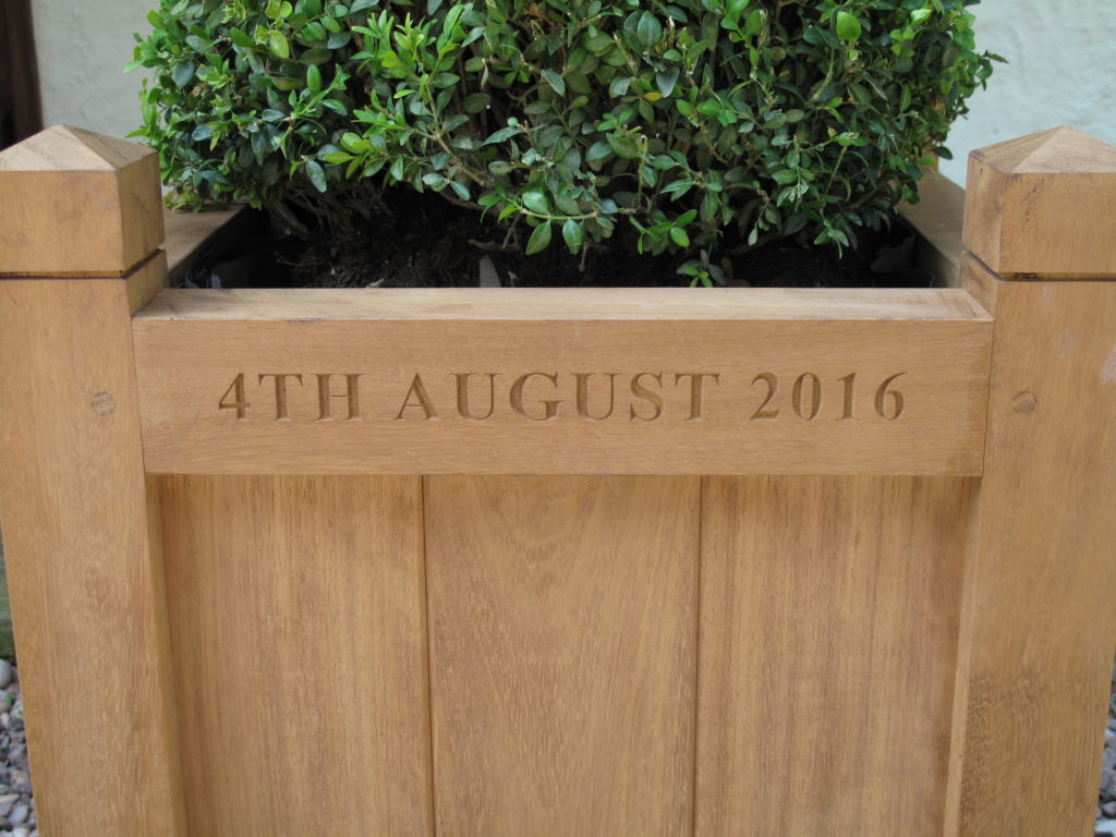 inscribed planter