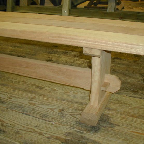 simple oak bench