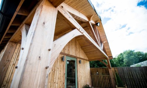 larch framed building