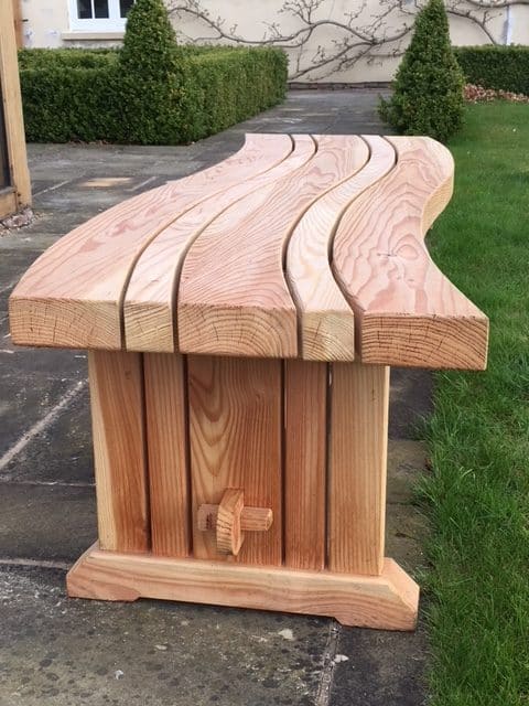 curved bench